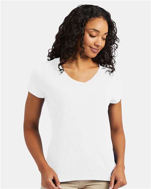 Hanes Women's Perfect-T Triblend V-Neck T-Shirt 42VT