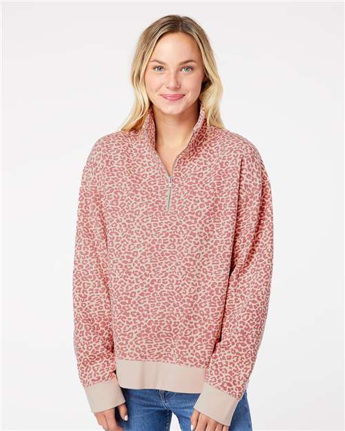 Women's Sueded Fleece Quarter-Zip Sweatshirt