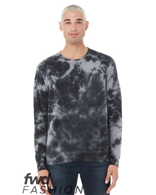 BELLA + CANVAS Unisex FWD Fashion Tie-Dyed Crewneck Sweatshirt 3945RD