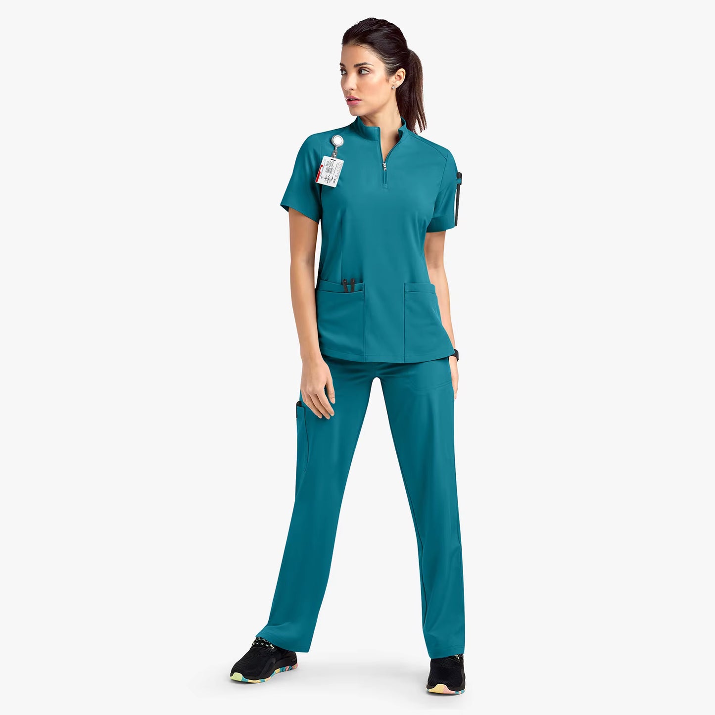 Törst - Unisex Stand Collar Zipper Scrubs Top & Pants Set