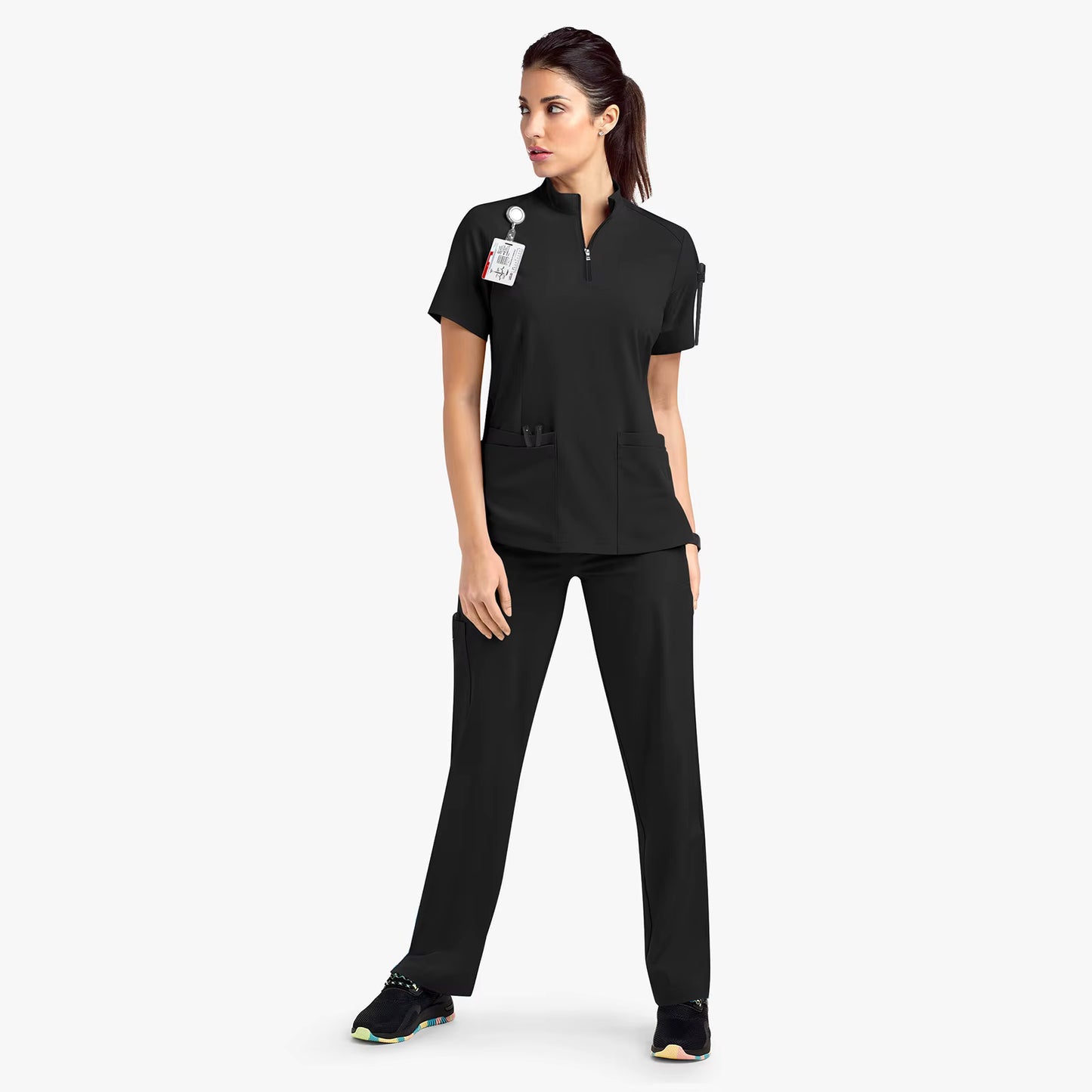 Törst - Unisex Stand Collar Zipper Scrubs Top & Pants Set