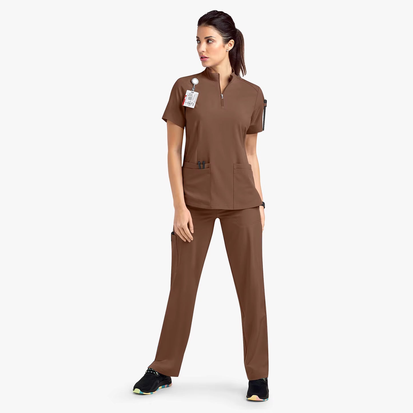Törst - Unisex Stand Collar Zipper Scrubs Top & Pants Set