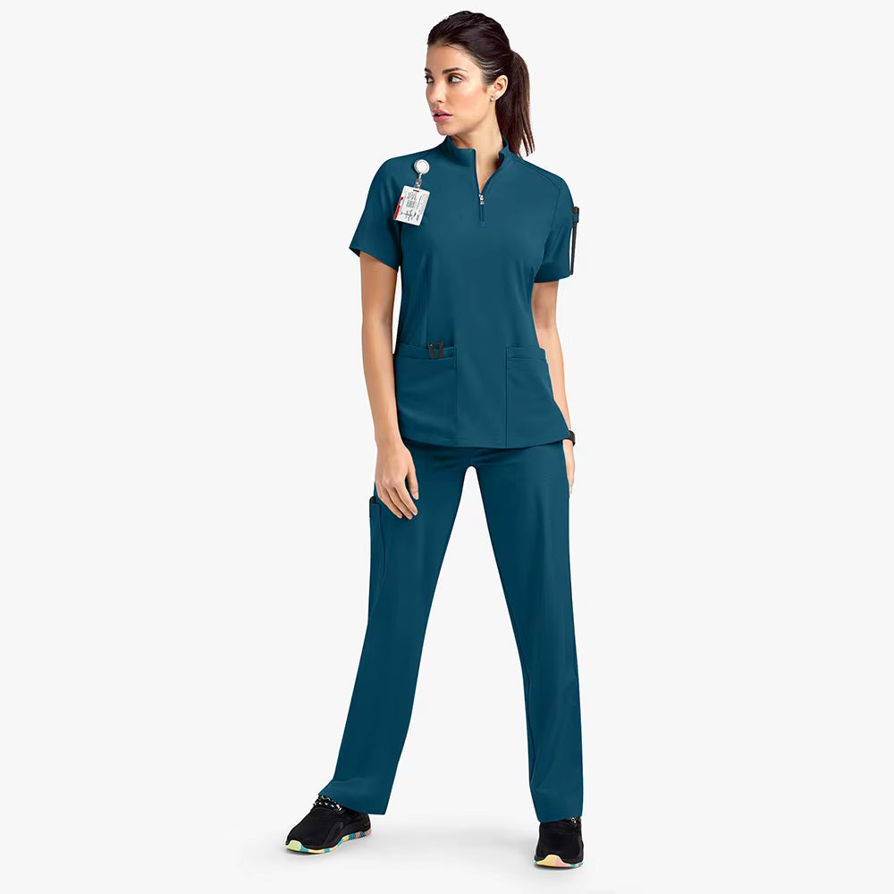 Törst - Unisex Stand Collar Zipper Scrubs Top & Pants Set