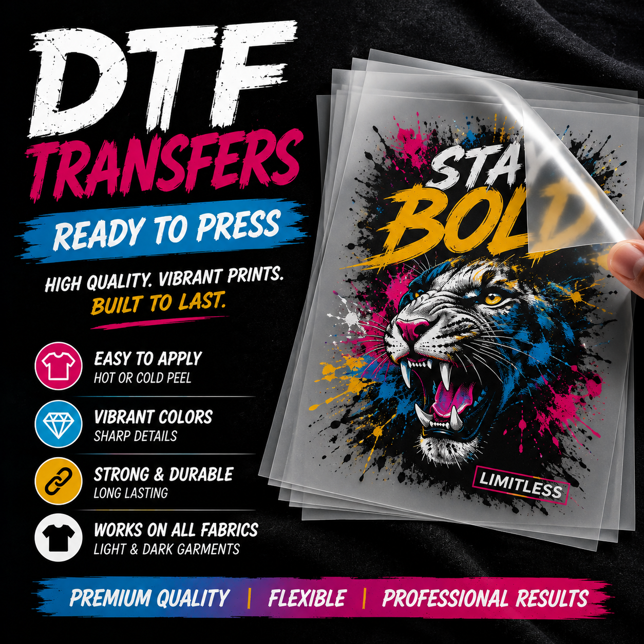 DTF Transfer Ready to Press