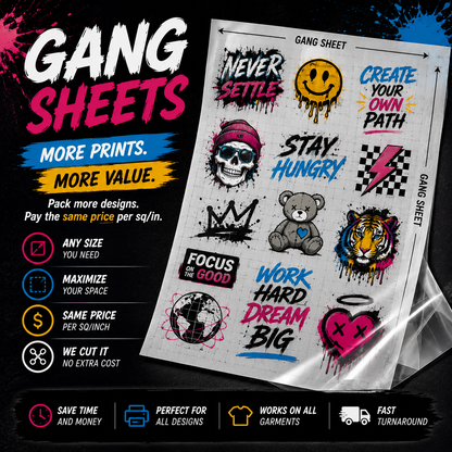 DTF Transfer Gang Sheets