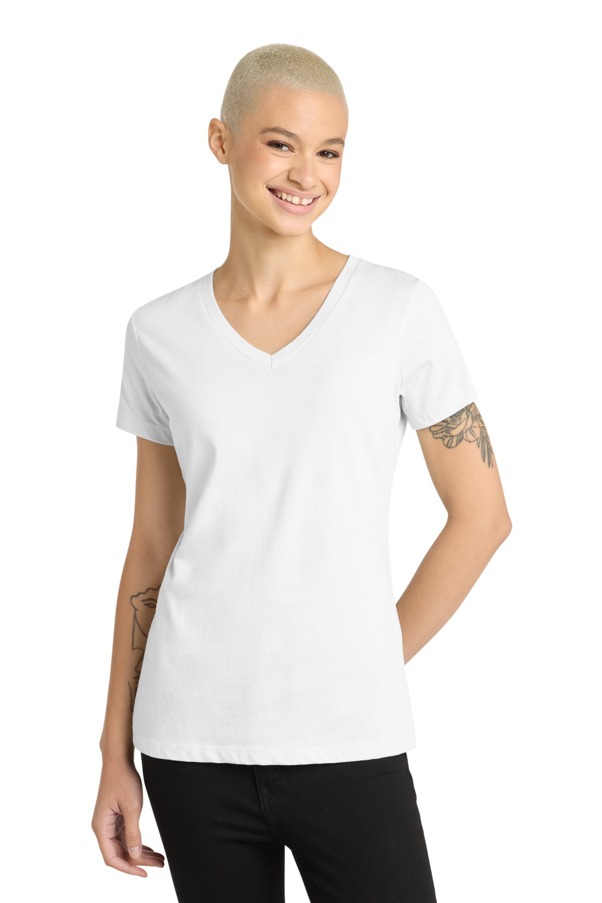 District ®  - Women's Perfect Weight ®  V-Neck Tee. DM1170L