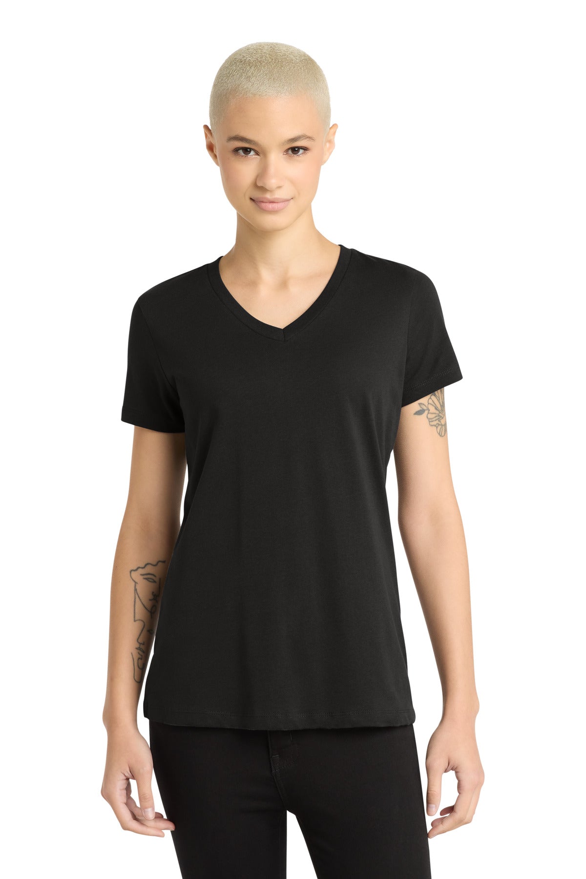 District ®  - Women's Perfect Weight ®  V-Neck Tee. DM1170L