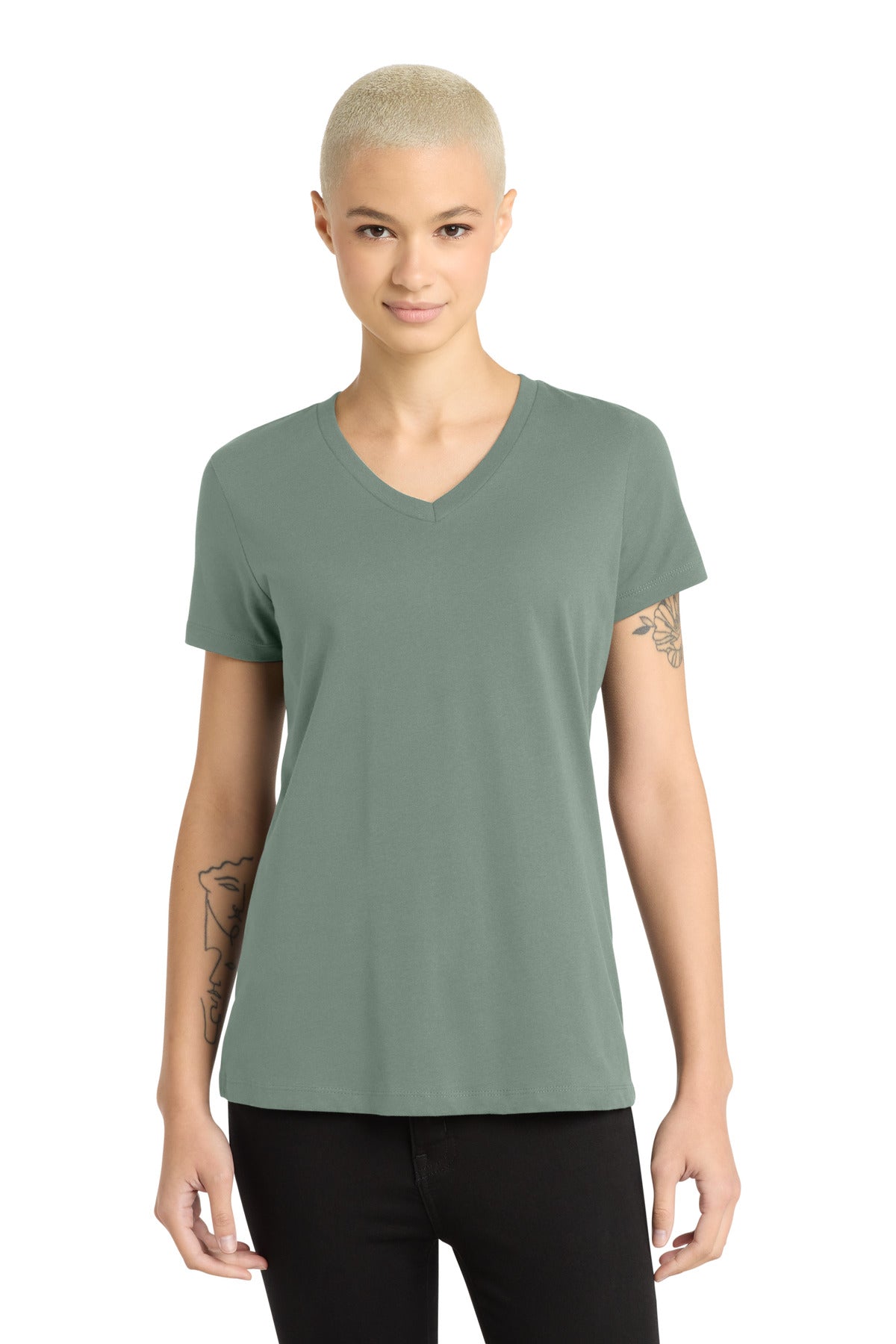 District ®  - Women's Perfect Weight ®  V-Neck Tee. DM1170L
