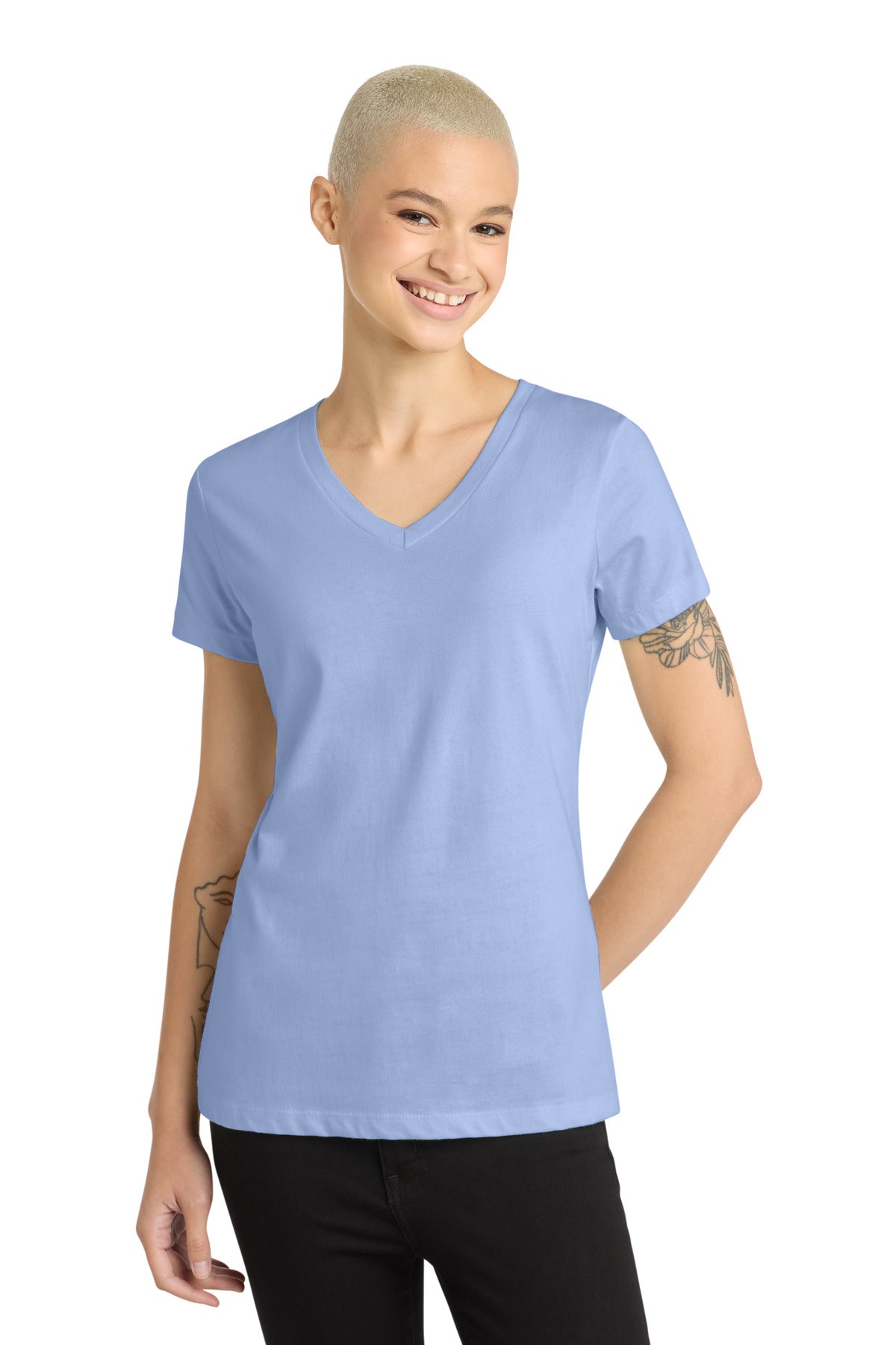 District ®  - Women's Perfect Weight ®  V-Neck Tee. DM1170L