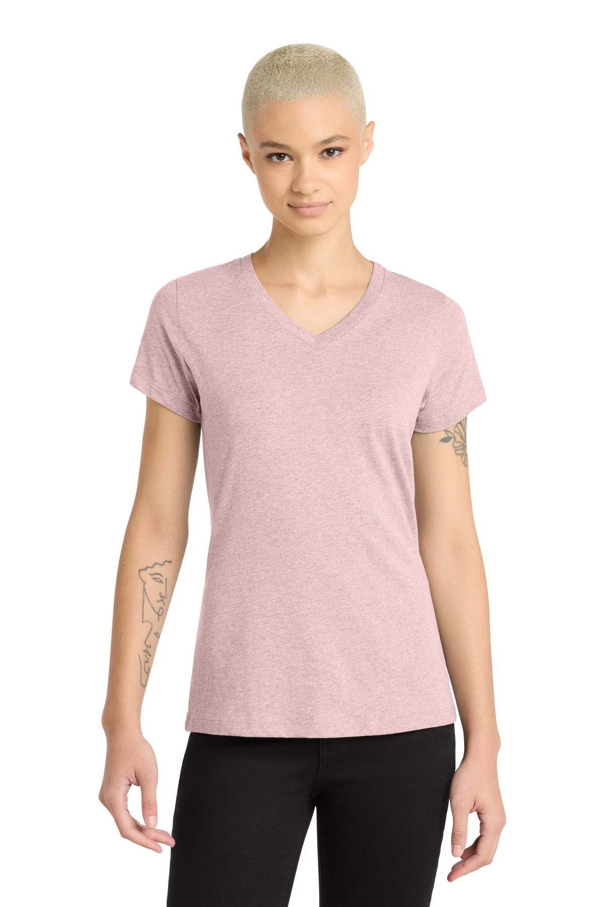 District ®  Women's Perfect Blend ®  CVC V-Neck Tee. DM1190L