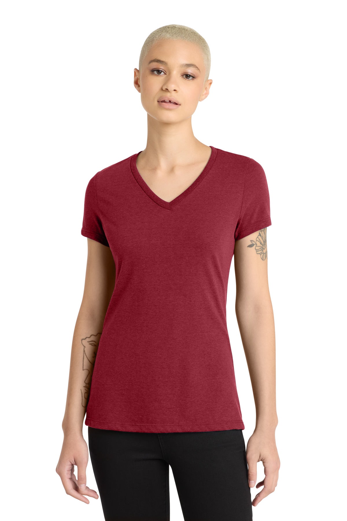 District ®  Women's Perfect Blend ®  CVC V-Neck Tee. DM1190L