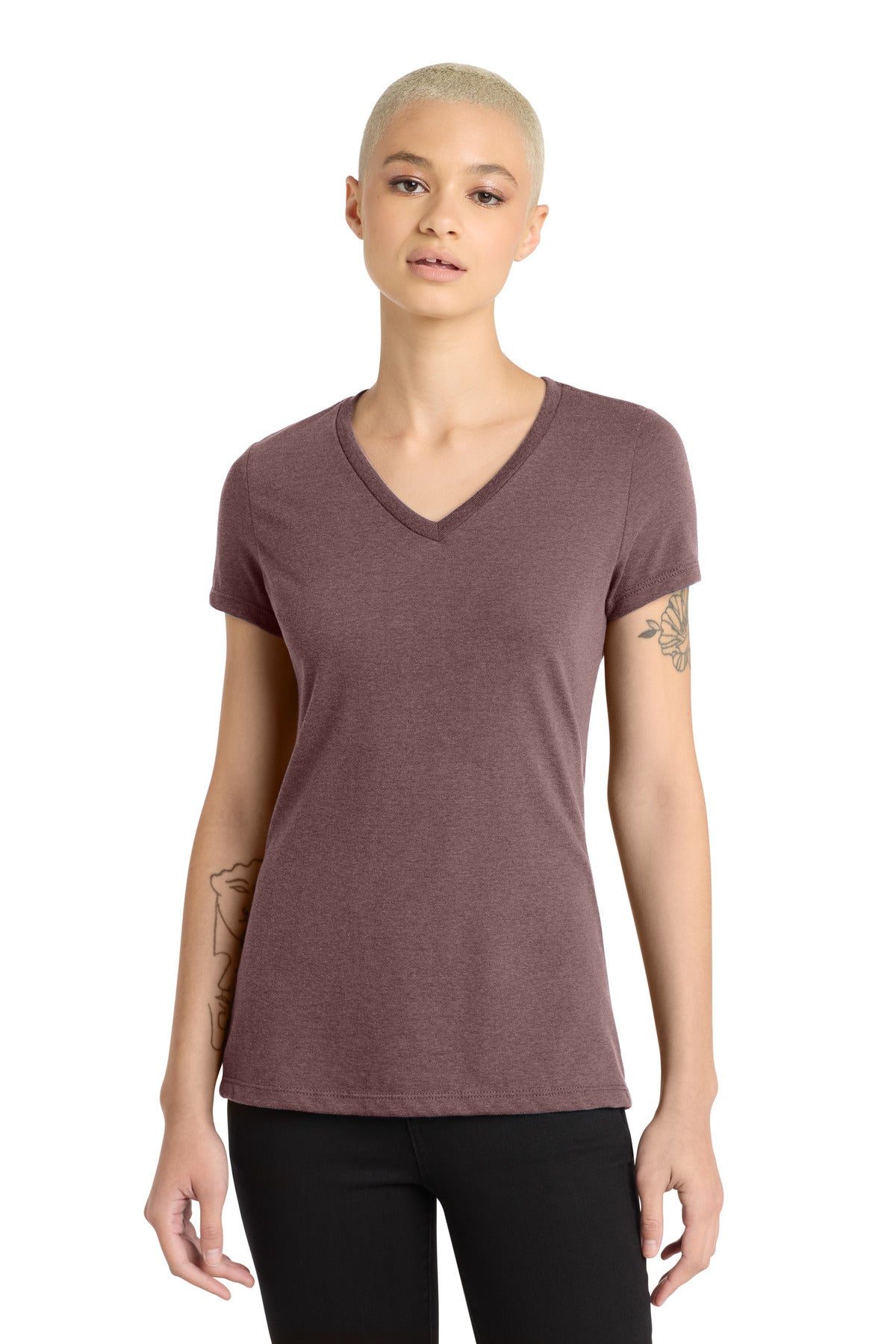 District ®  Women's Perfect Blend ®  CVC V-Neck Tee. DM1190L