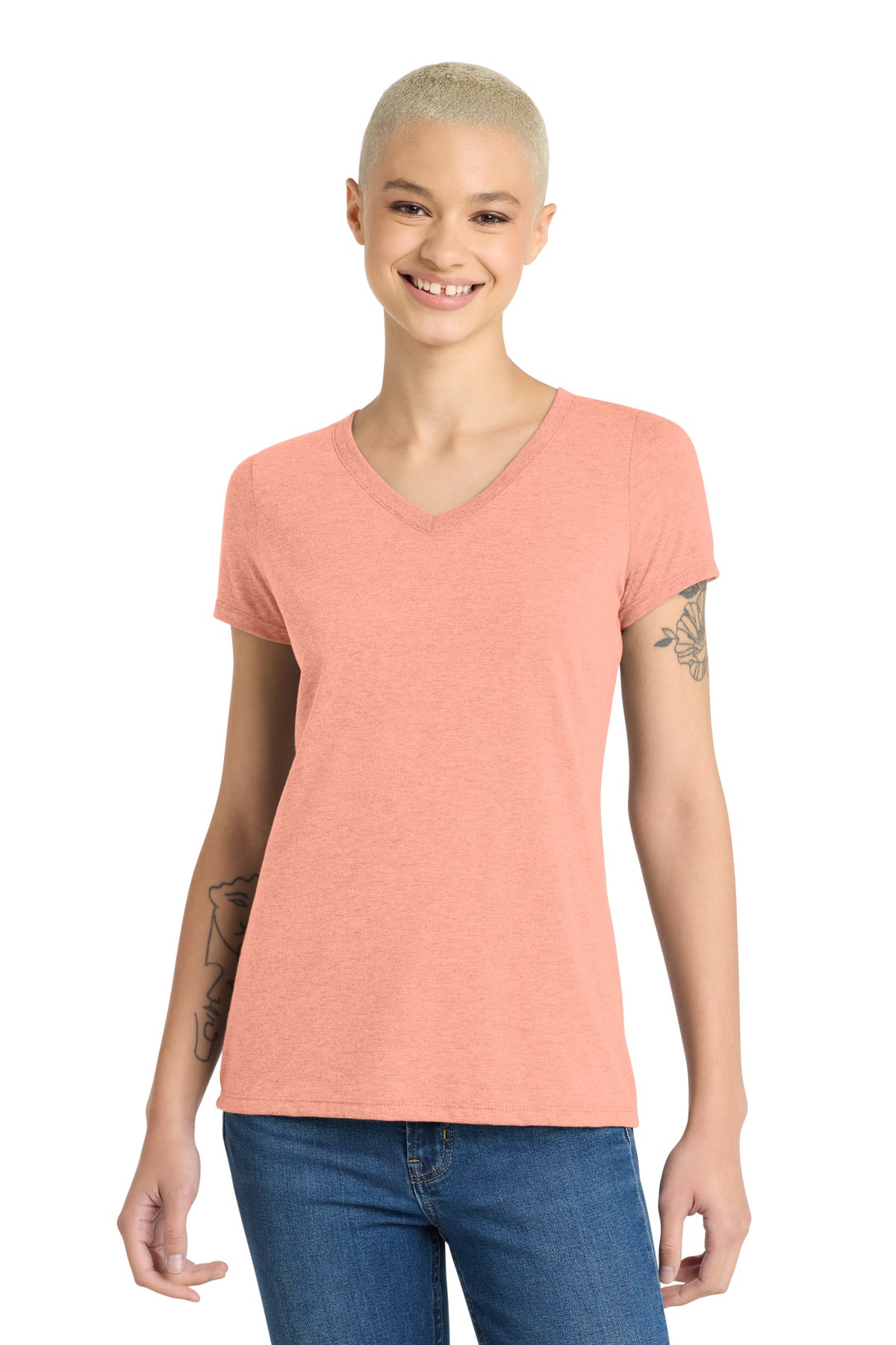 District ®  Women's Perfect Tri ®  V-Neck Tee. DM1350L