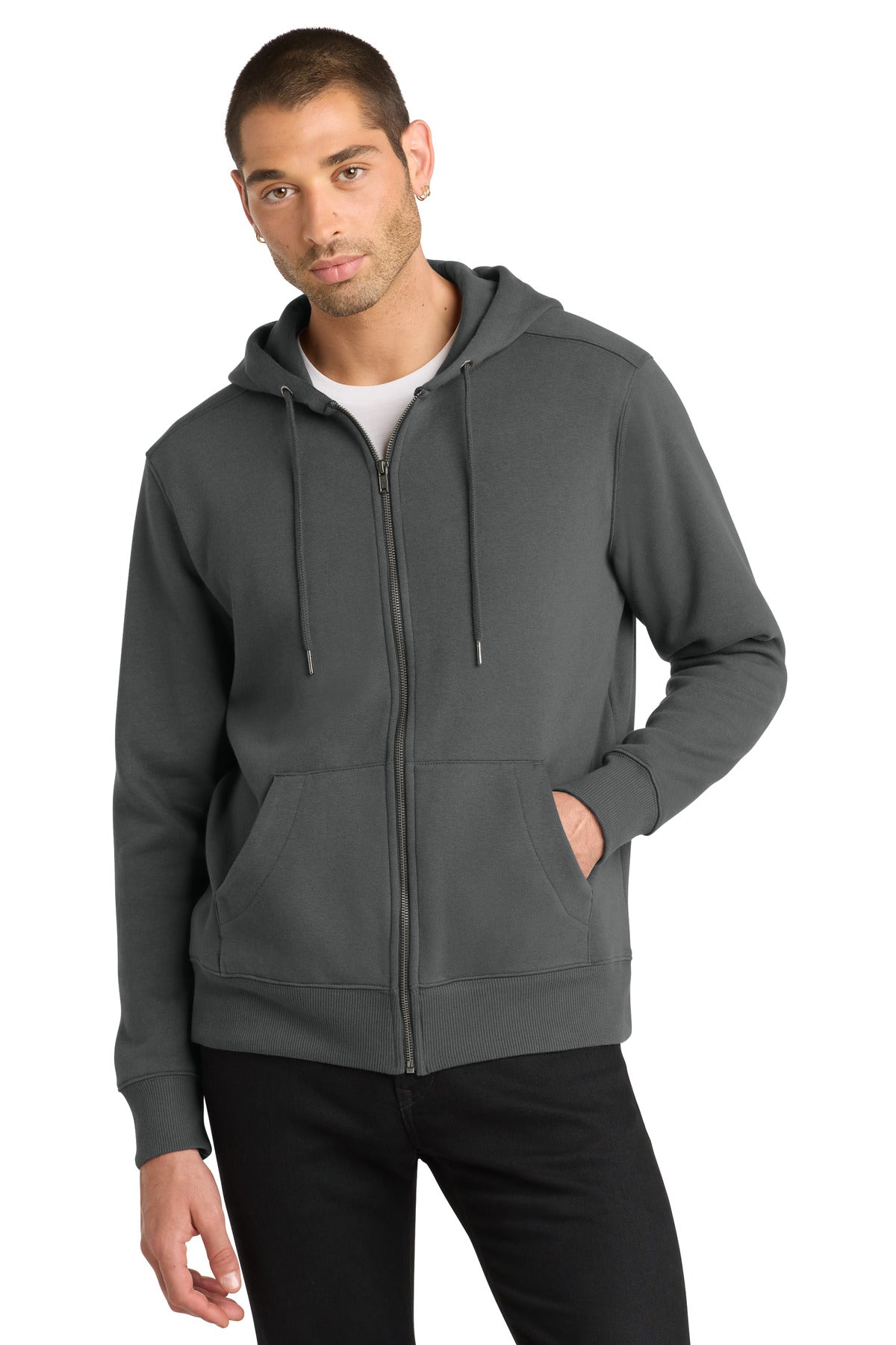District  ®  Perfect Weight  ®  Fleece Full-Zip Hoodie DT1103