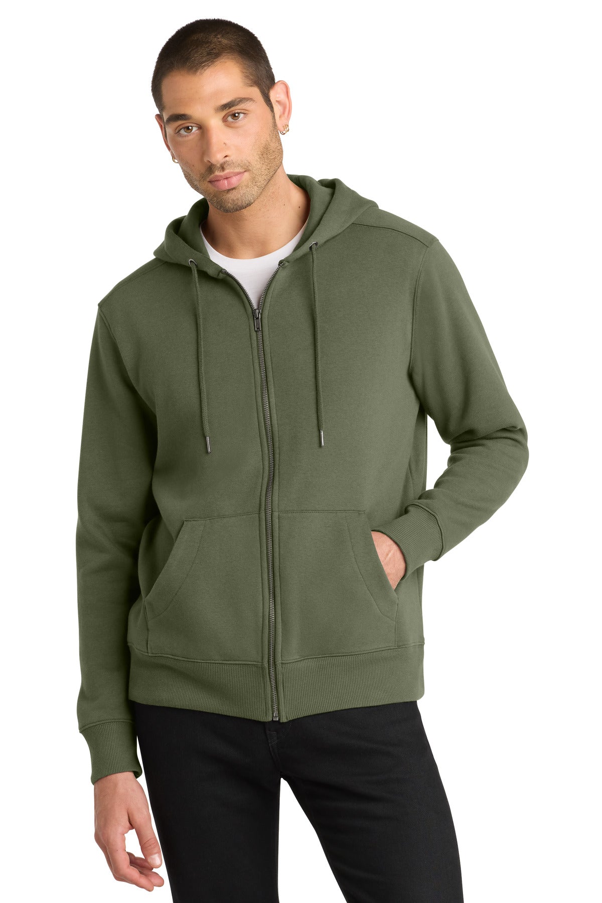 District  ®  Perfect Weight  ®  Fleece Full-Zip Hoodie DT1103