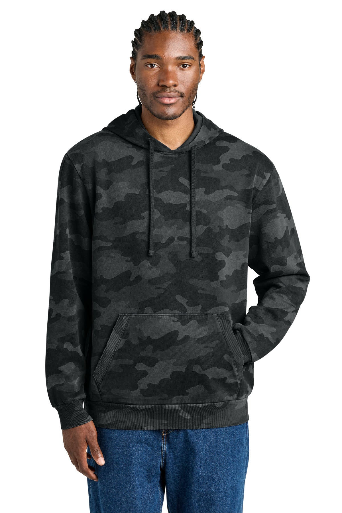 District Wash ™  Camo Fleece Hoodie DT2200C