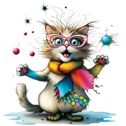 Funny Quirky Cat 01