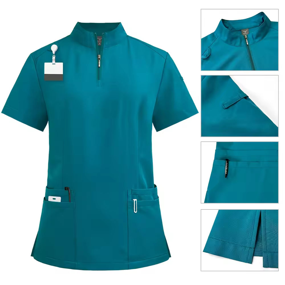 Törst - Unisex Stand Collar Zipper Scrubs Top & Pants Set