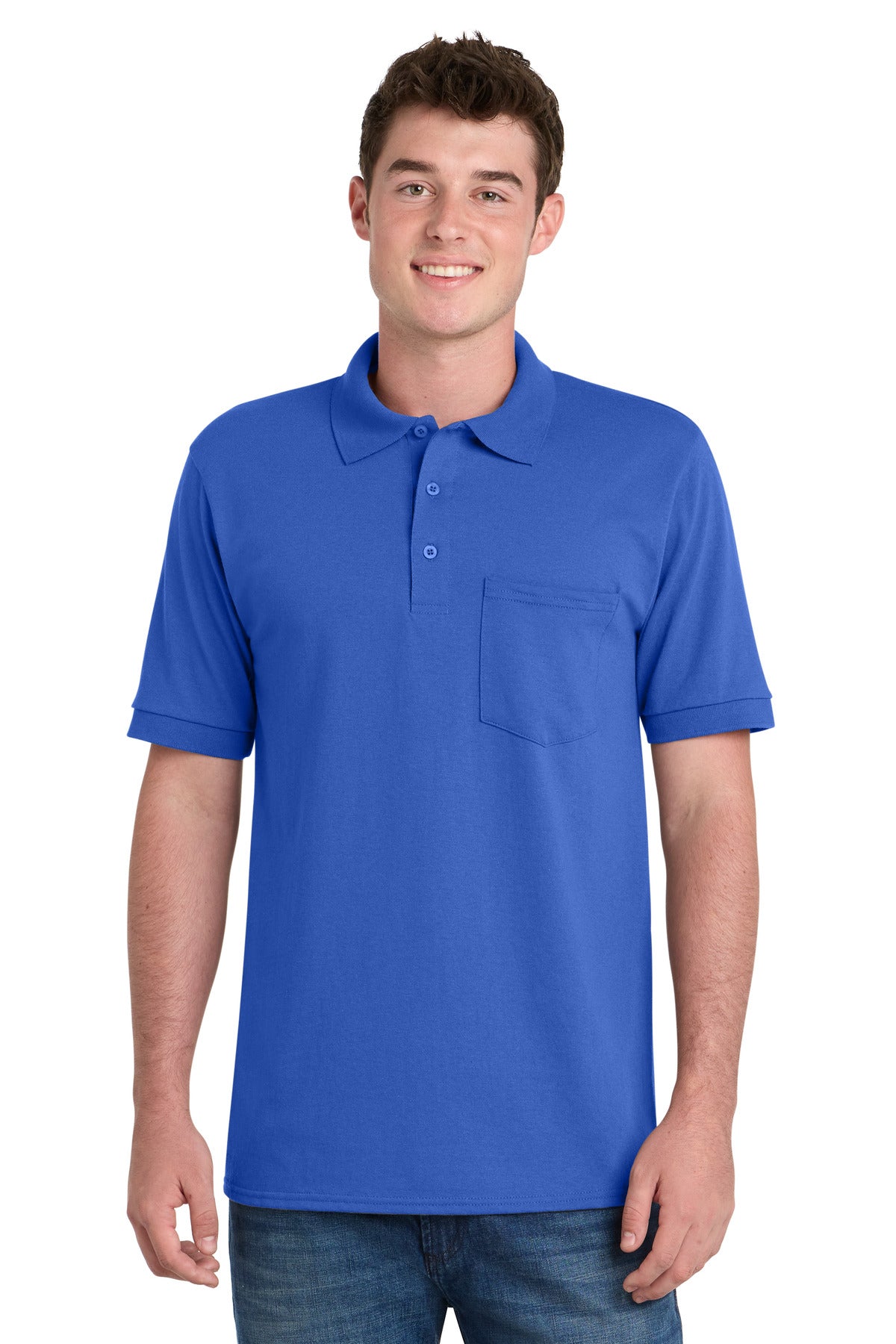 Port & Co ™  Core Blend Jersey Knit Pocket Polo. KP55P