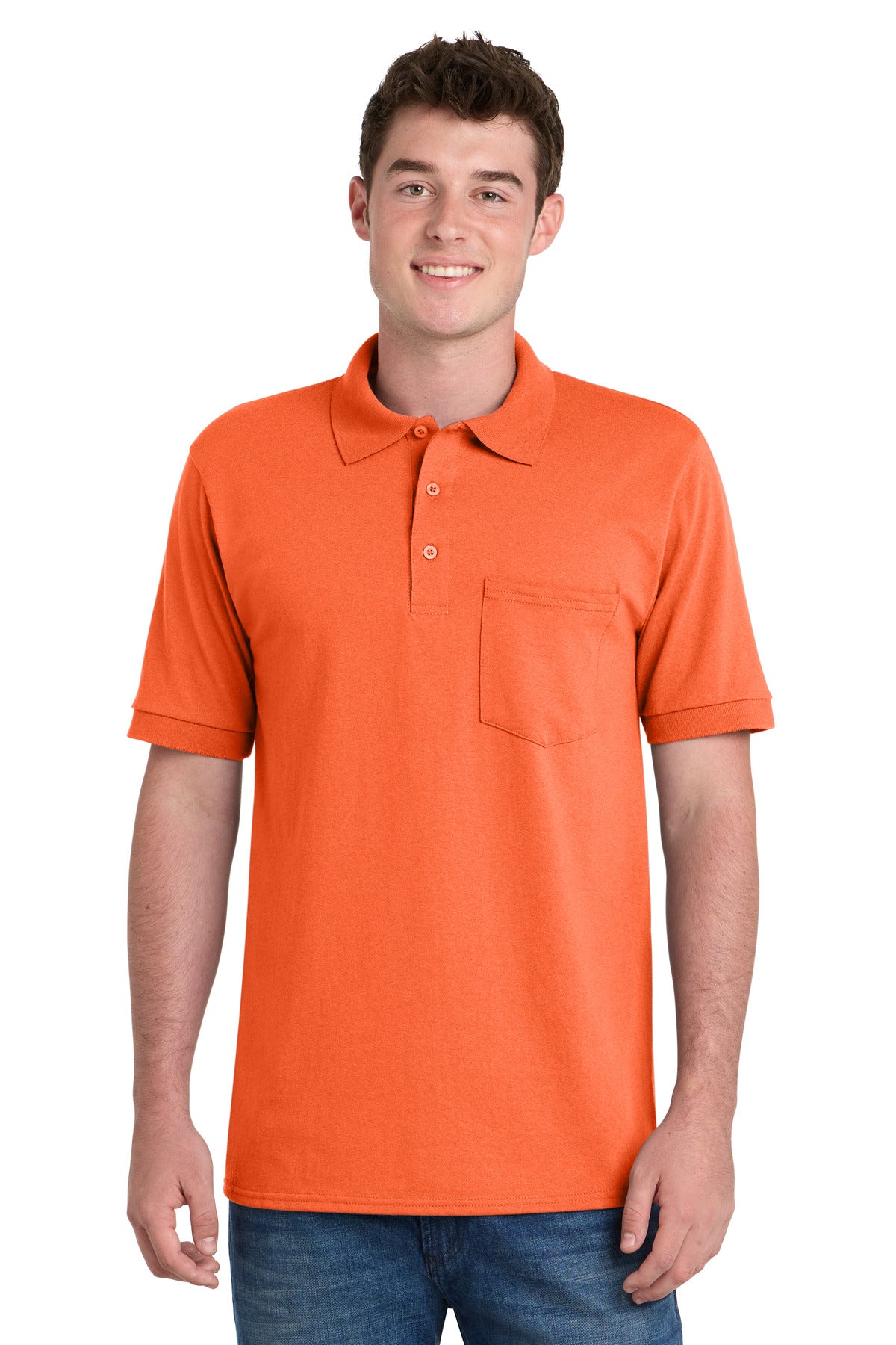 Port & Co ™  Core Blend Jersey Knit Pocket Polo. KP55P