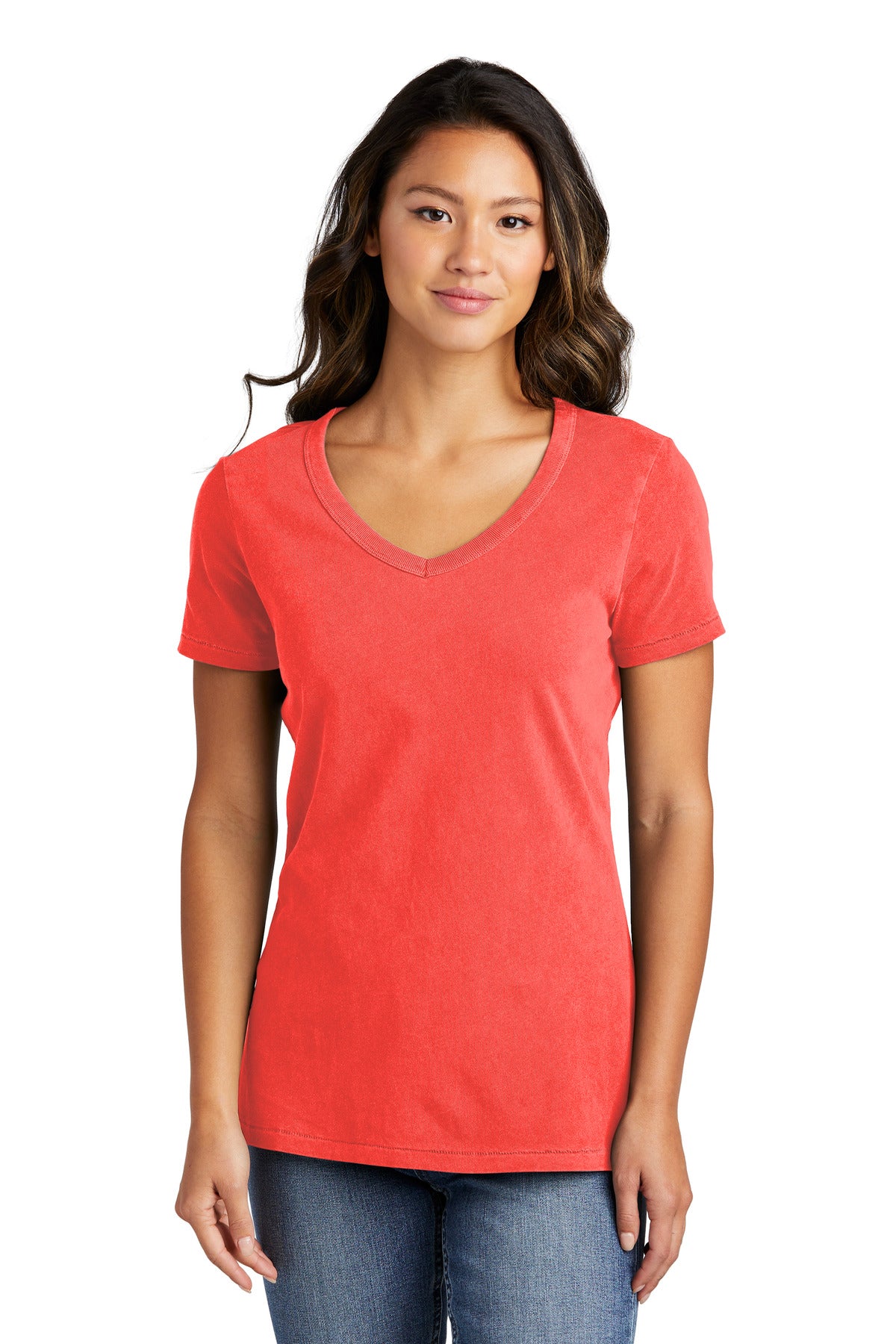 Port & Co ™  Women's Beach Wash ®  Garment-Dyed V-Neck Tee LPC099V