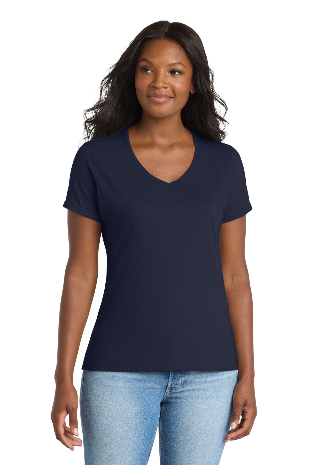 Port & Co ™  Women's Performance Blend V-Neck Tee. LPC381V