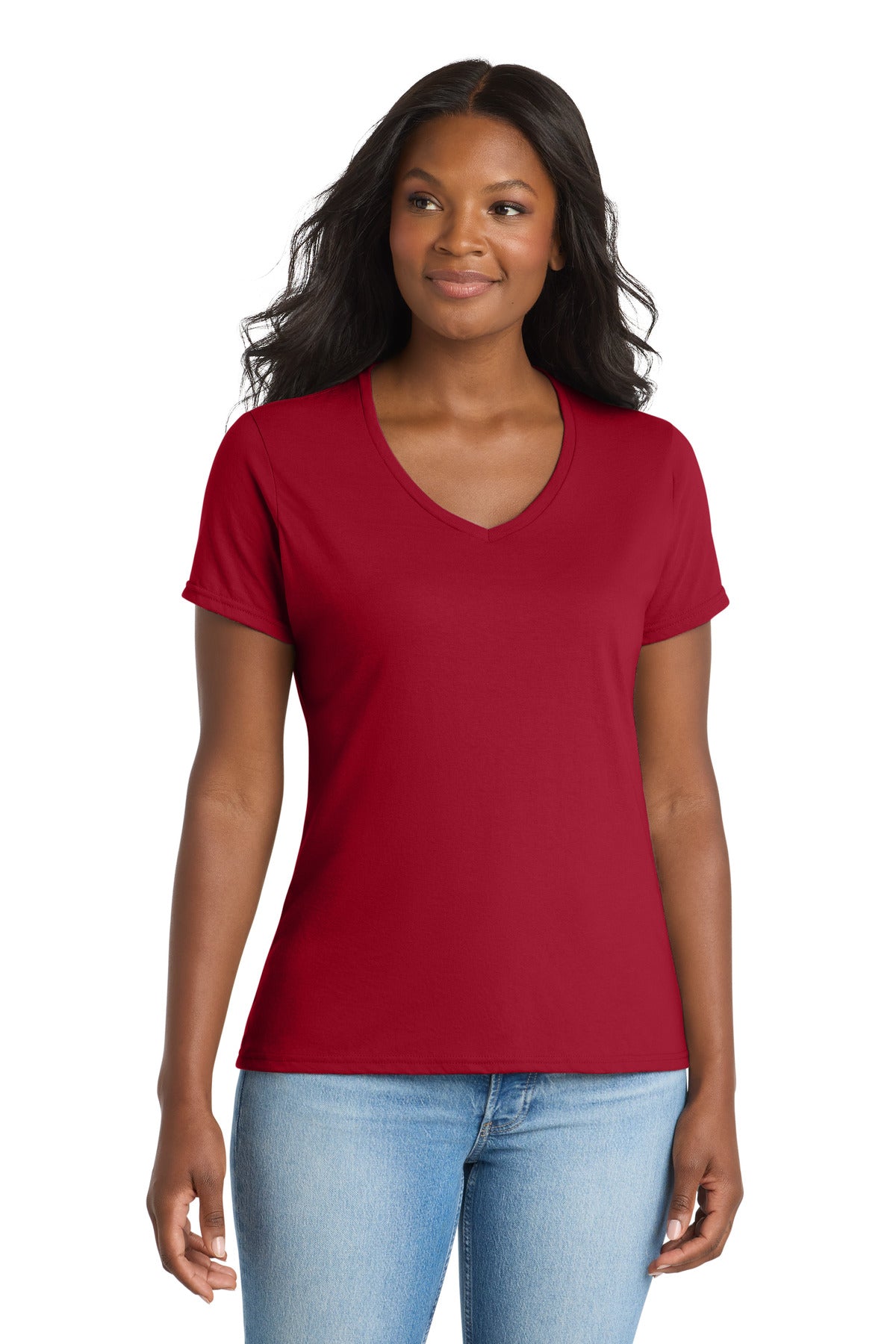 Port & Co ™  Women's Performance Blend V-Neck Tee. LPC381V