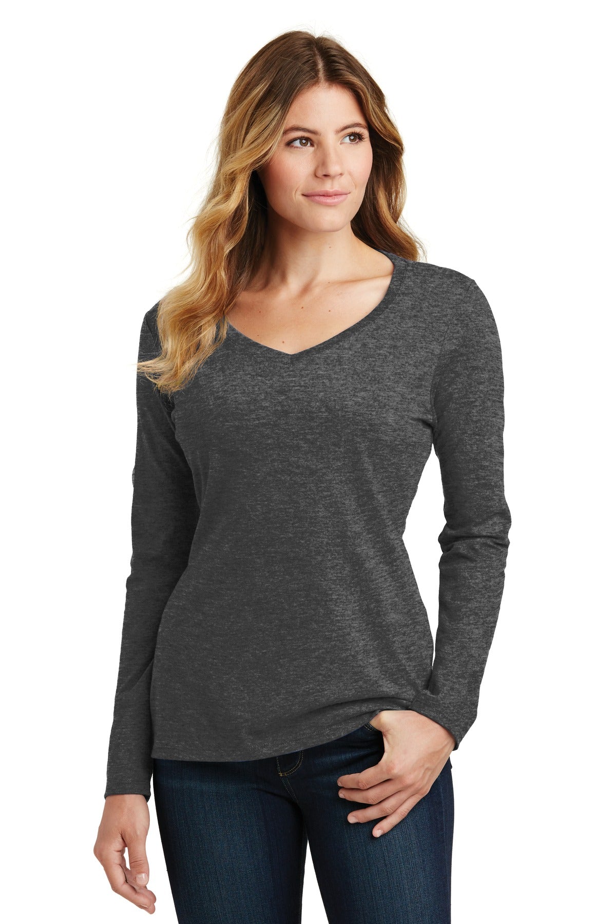 Port & Co ™  Women's Long Sleeve Fan Favorite V-Neck Tee. LPC450VLS