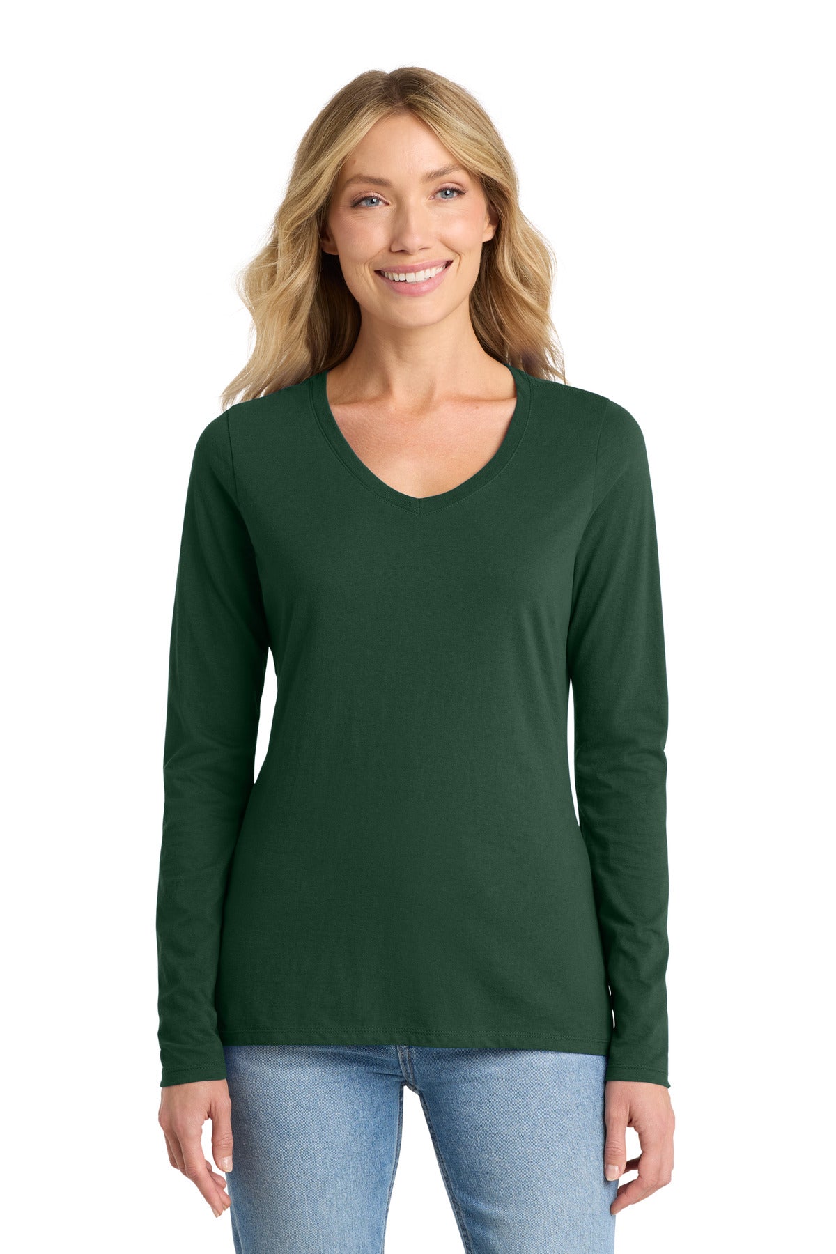 Port & Co ™  Women's Long Sleeve Fan Favorite V-Neck Tee. LPC450VLS