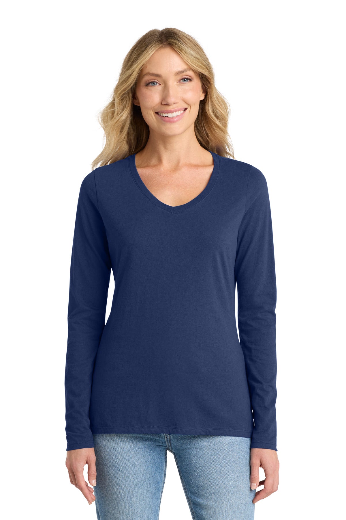 Port & Co ™  Women's Long Sleeve Fan Favorite V-Neck Tee. LPC450VLS