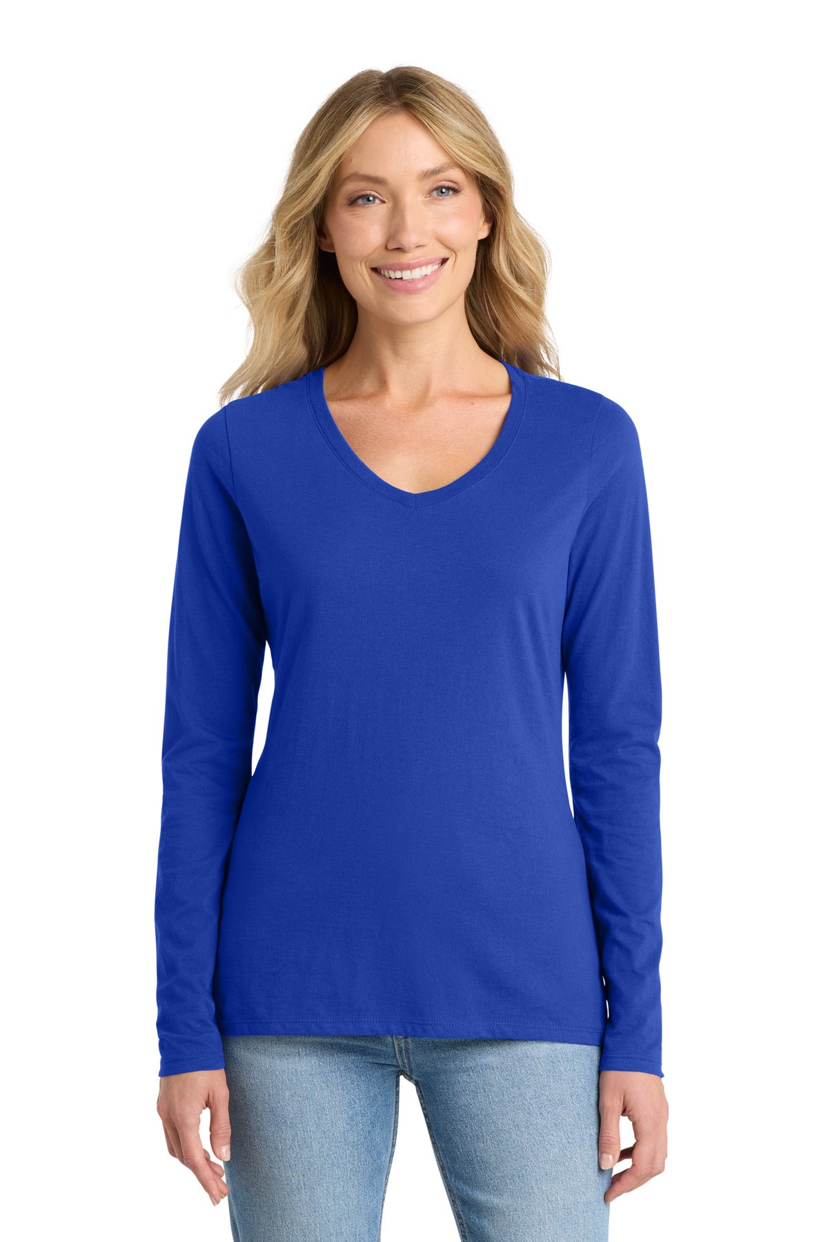 Port & Co ™  Women's Long Sleeve Fan Favorite V-Neck Tee. LPC450VLS