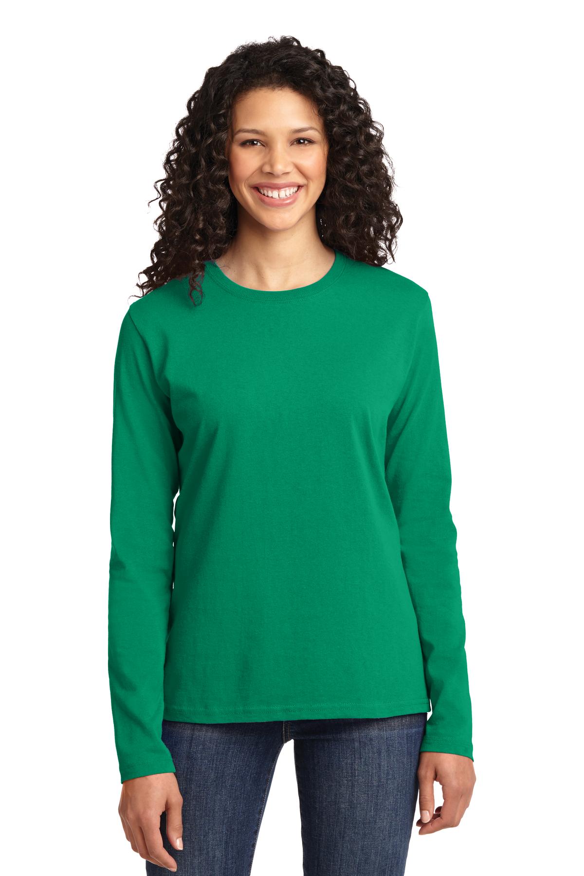 Port & Co ™  Women's Long Sleeve Core Cotton Tee. LPC54LS