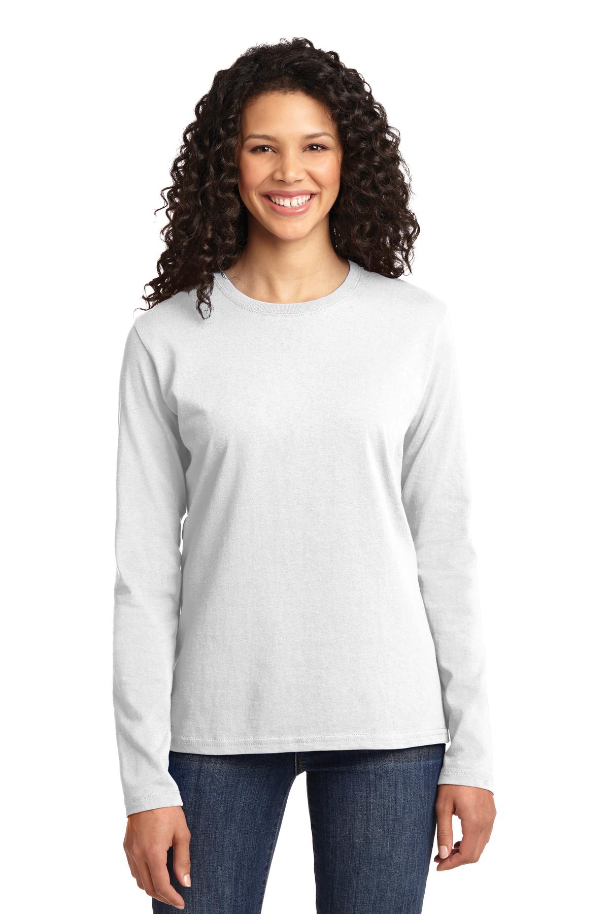 Port & Co ™  Women's Long Sleeve Core Cotton Tee. LPC54LS