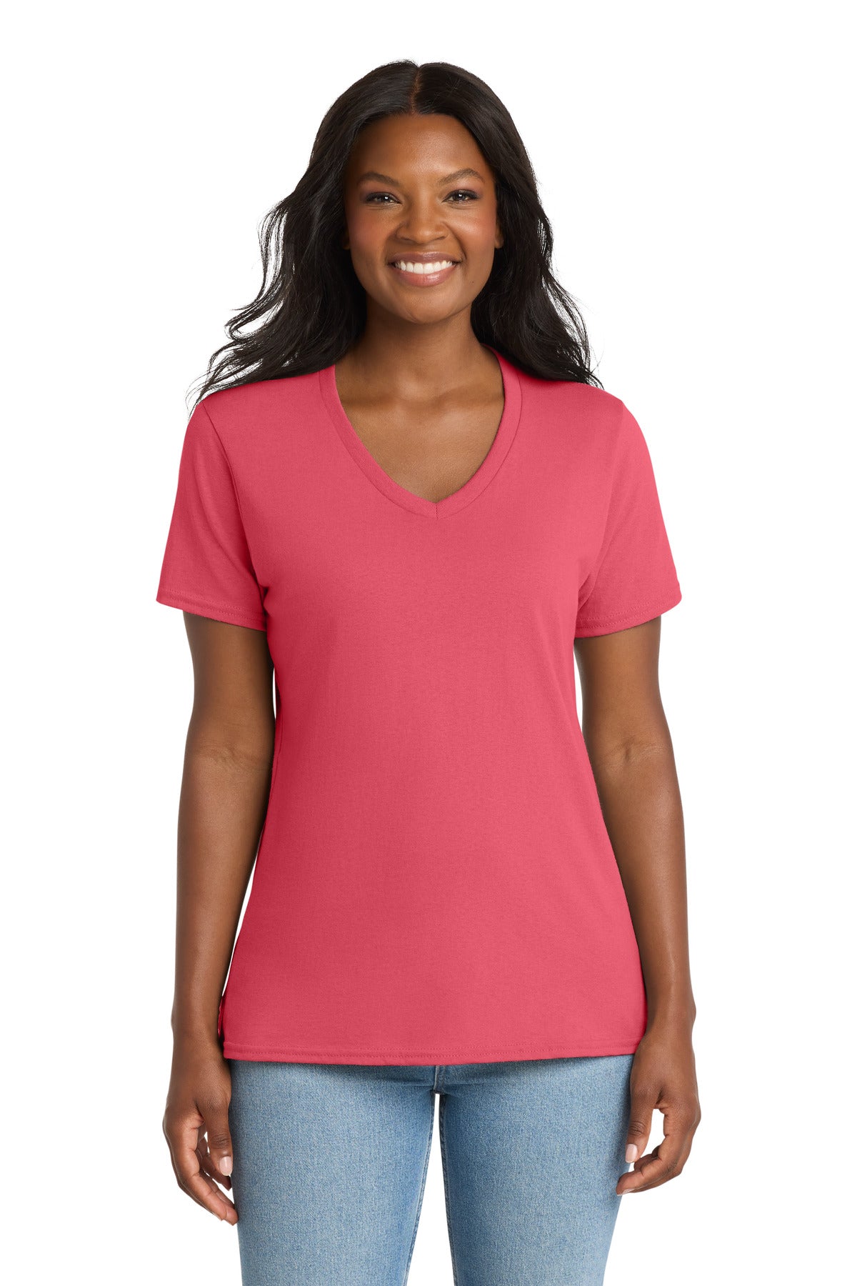 Port & Co ™  Women's Core Cotton V-Neck Tee. LPC54V