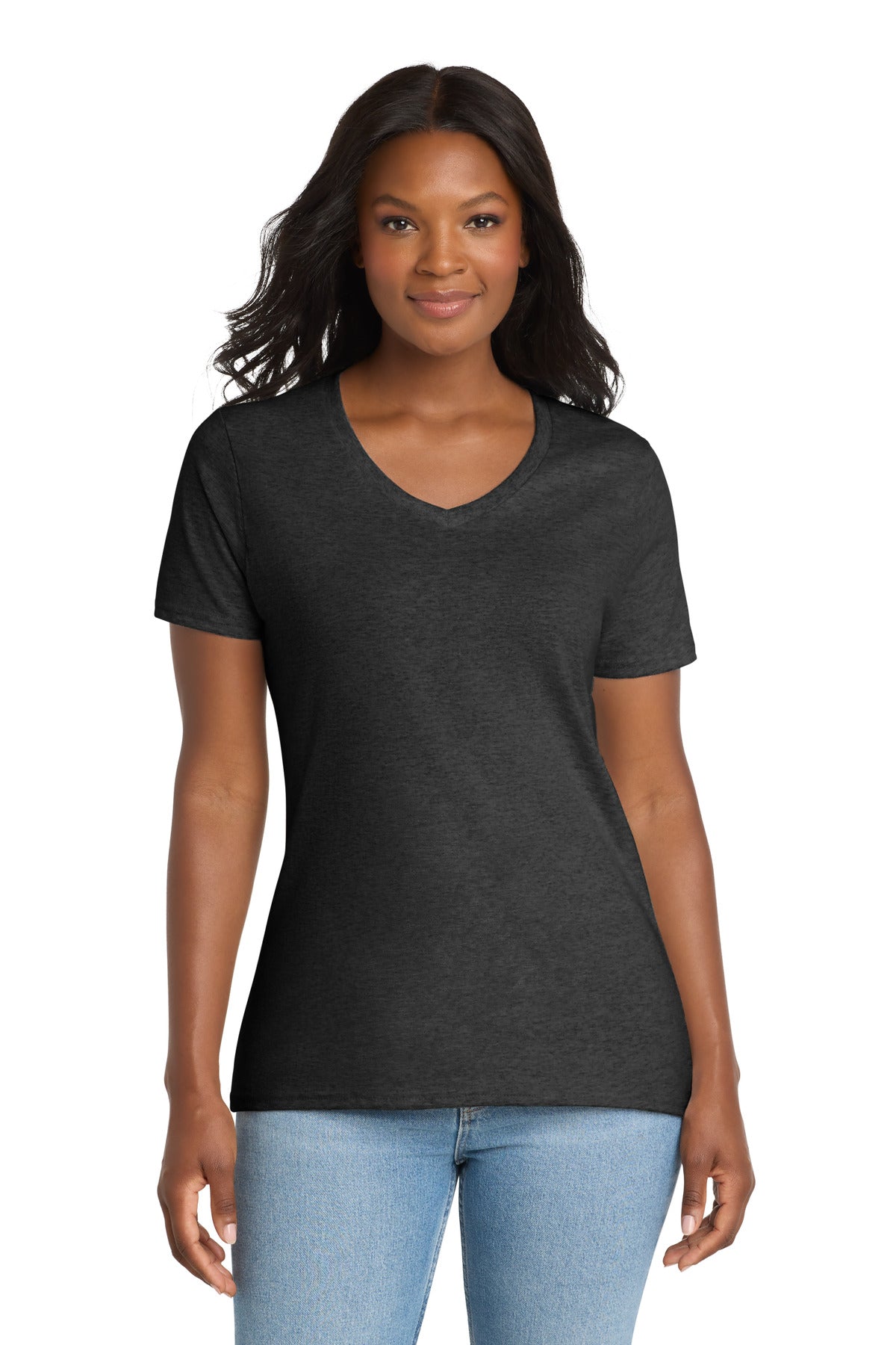 Port & Co ™  Women's Core Cotton V-Neck Tee. LPC54V