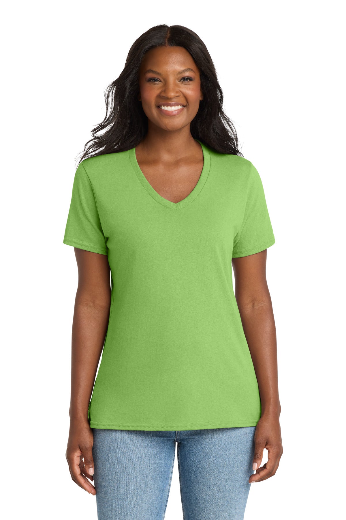 Port & Co ™  Women's Core Cotton V-Neck Tee. LPC54V