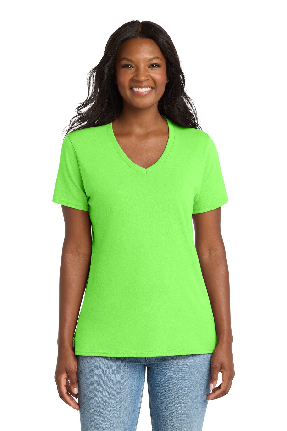 Port & Co ™  Women's Core Cotton V-Neck Tee. LPC54V