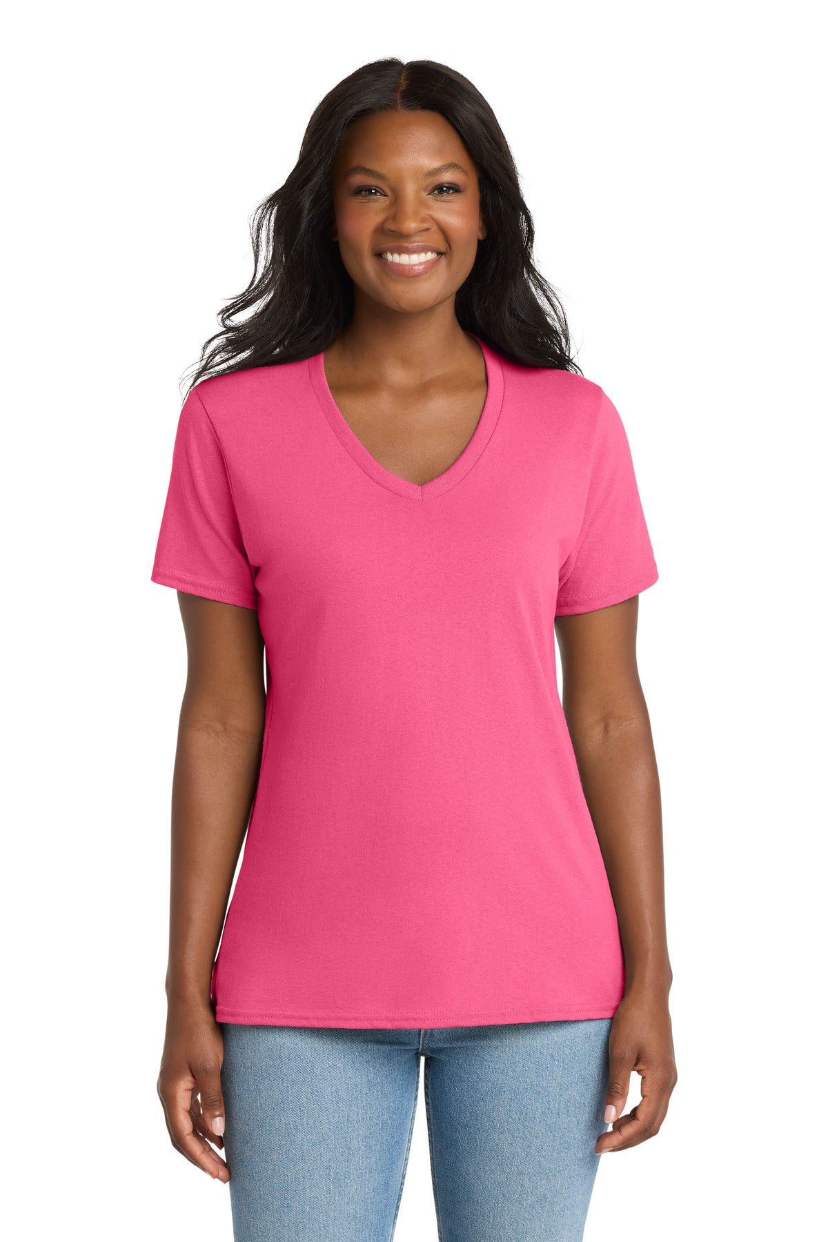 Port & Co ™  Women's Core Cotton V-Neck Tee. LPC54V