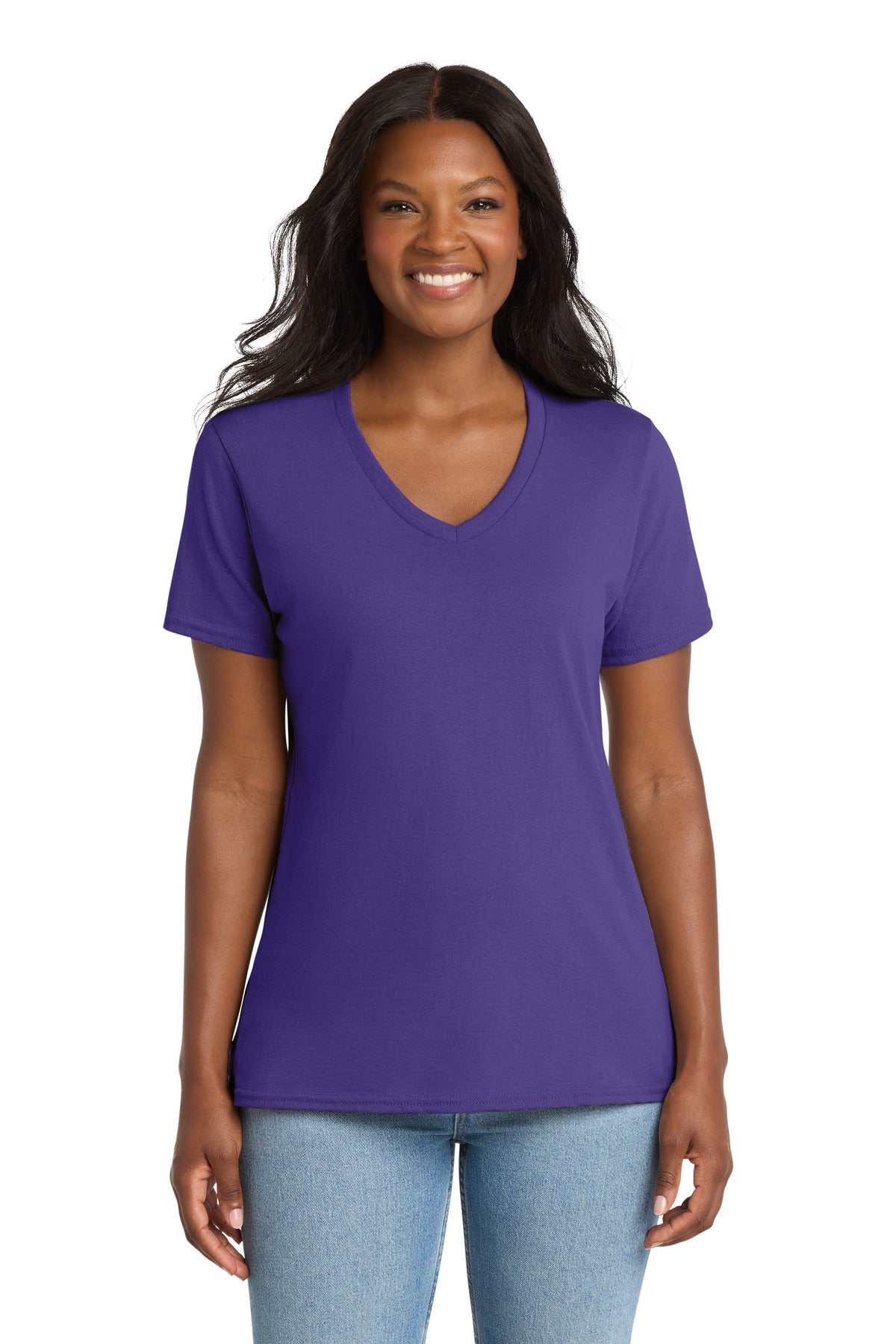 Port & Co ™  Women's Core Cotton V-Neck Tee. LPC54V