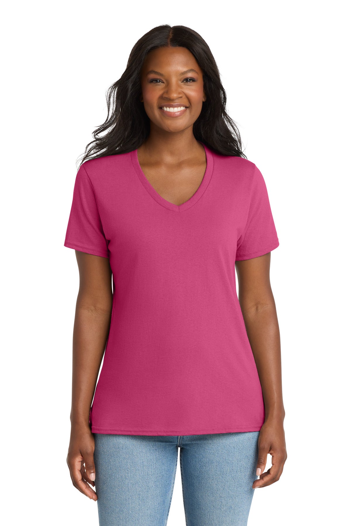 Port & Co ™  Women's Core Cotton V-Neck Tee. LPC54V