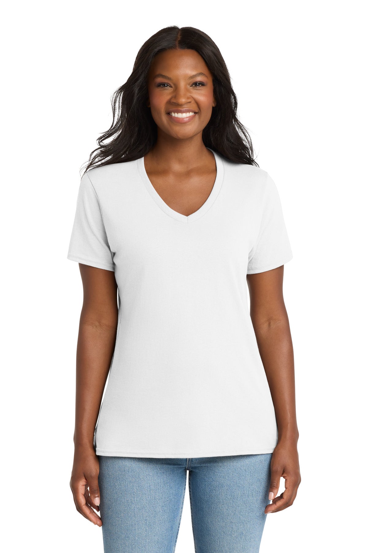 Port & Co ™  Women's Core Cotton V-Neck Tee. LPC54V