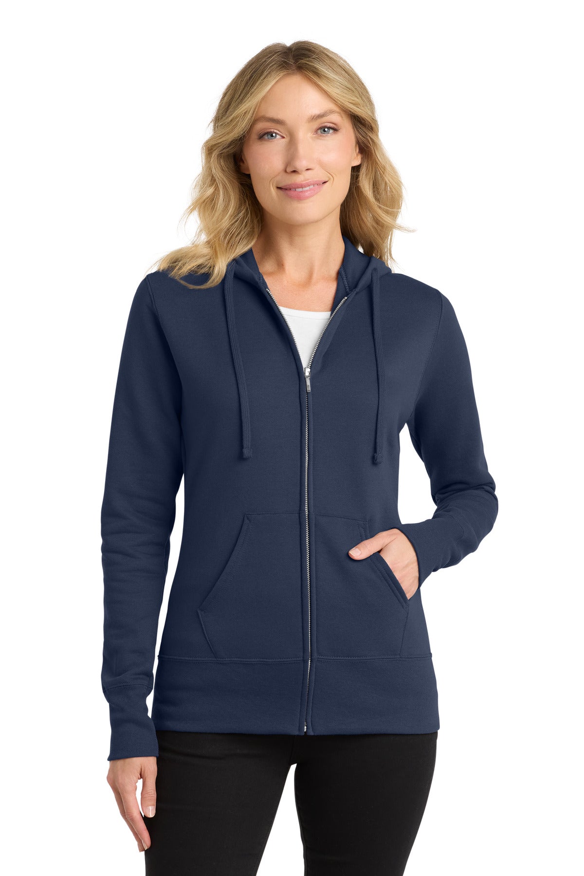 Port & Co ™  Women's Core Fleece Full-Zip Hooded Sweatshirt. LPC78ZH