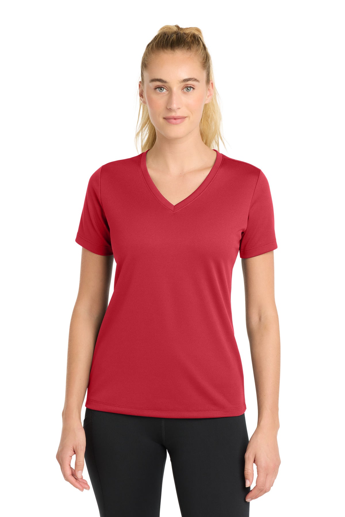 Sport-Tek ®  Women's PosiCharge ®  RacerMesh ®  V-Neck Tee. LST340