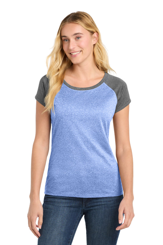 Sport-Tek  ®  Women's Heather-On-Heather Contender  ™  Scoop Neck Tee. LST362