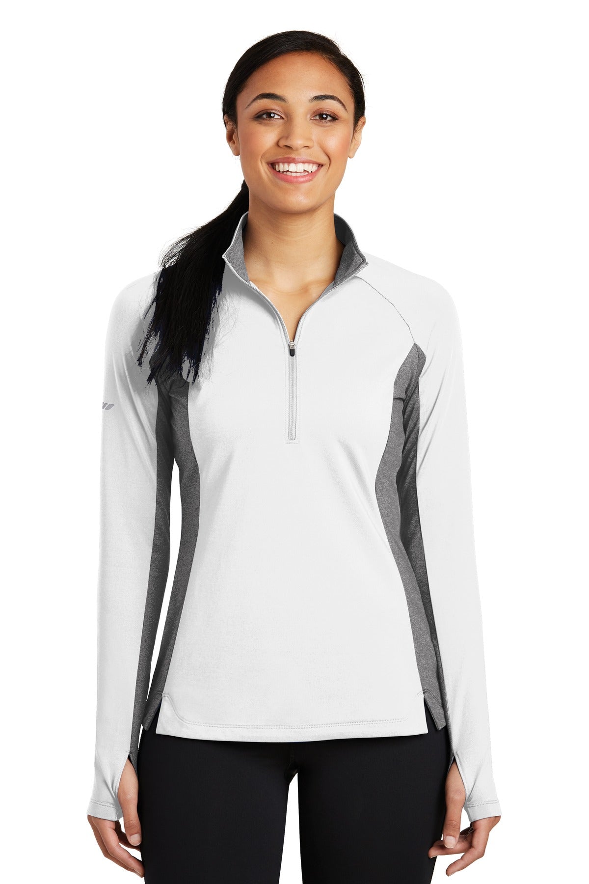 Sport-Tek ®  Women's Sport-Wick ®  Stretch Contrast 1/4-Zip Pullover. LST854