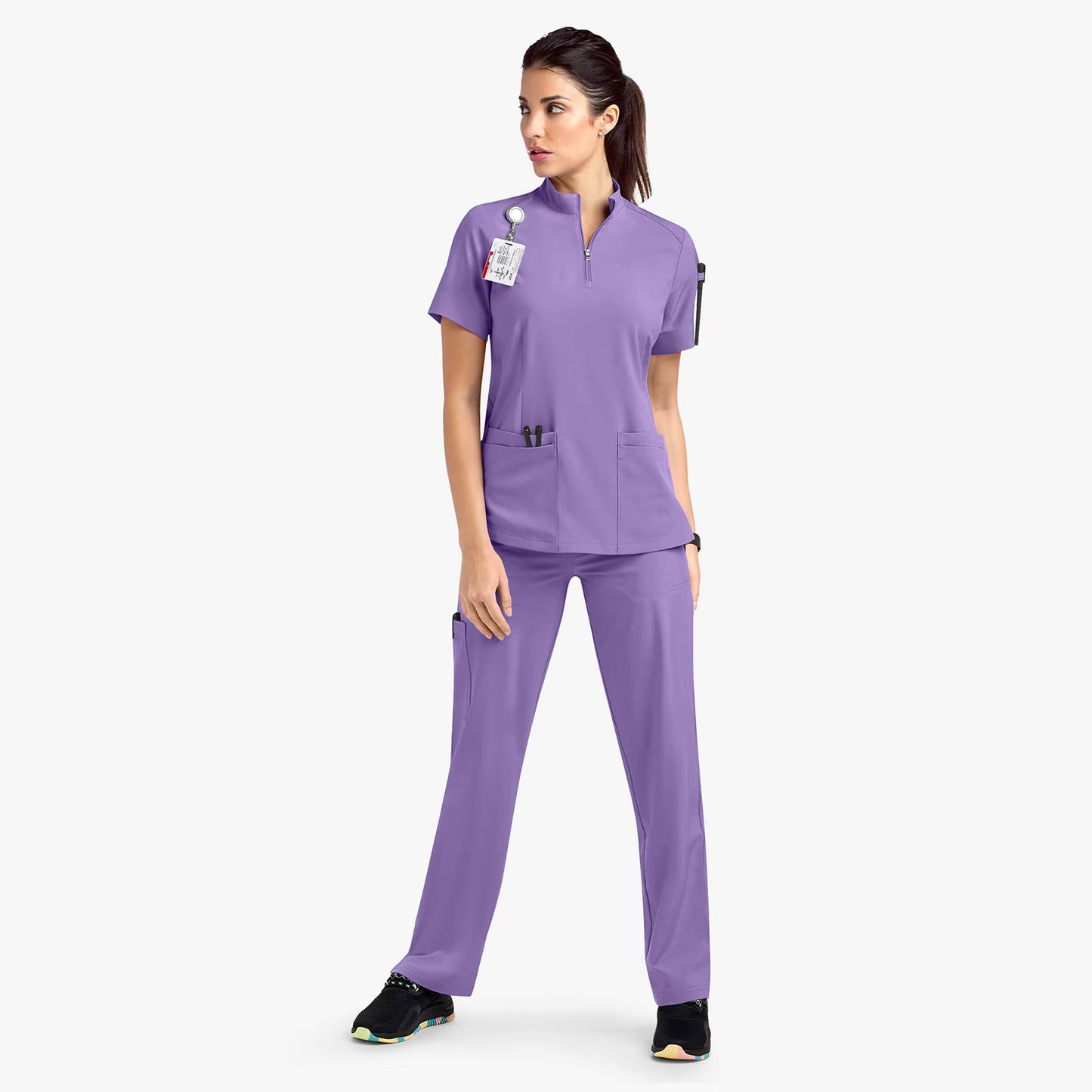 Törst - Unisex Stand Collar Zipper Scrubs Top & Pants Set
