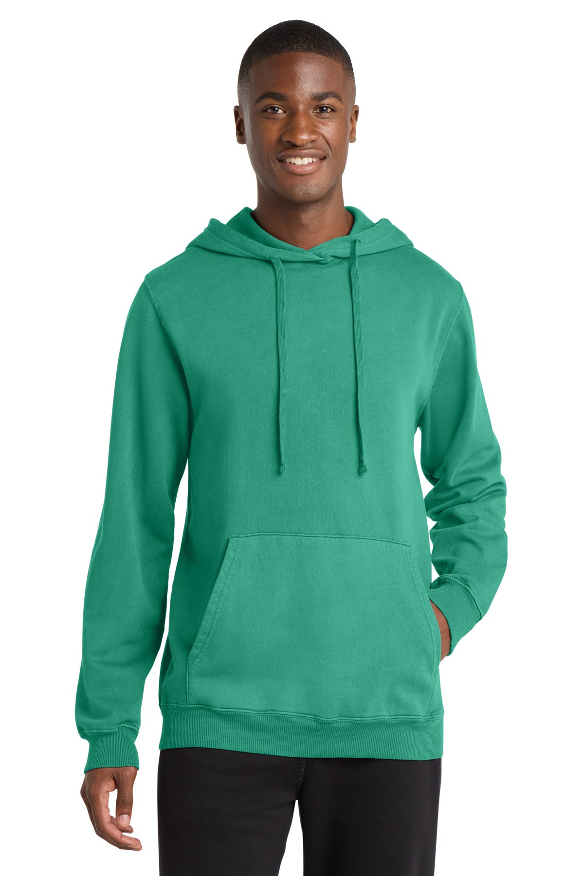 Port & Co ™  Beach Wash ®  Garment-Dyed Pullover Hooded Sweatshirt. PC098H