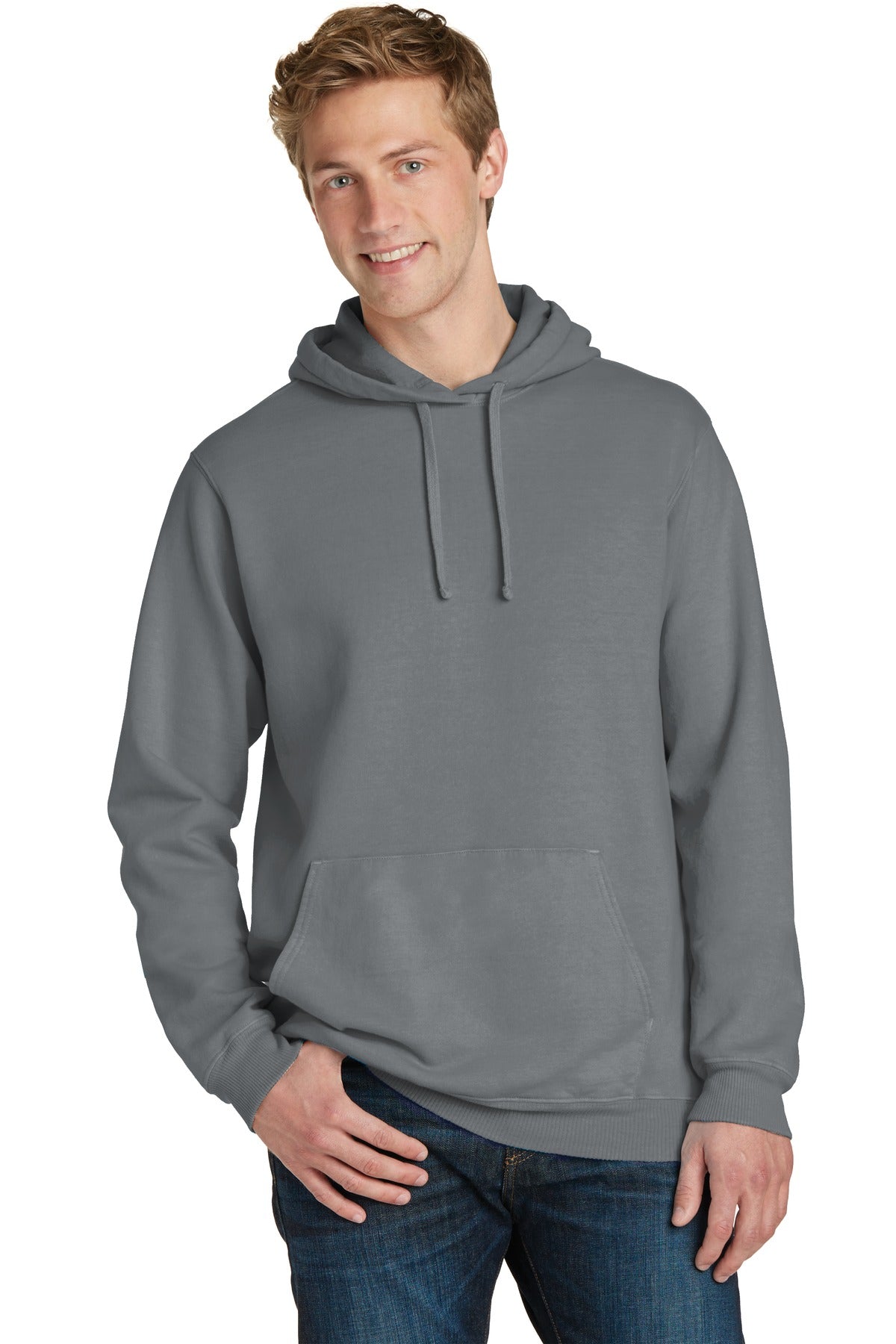Port & Co ™  Beach Wash ®  Garment-Dyed Pullover Hooded Sweatshirt. PC098H