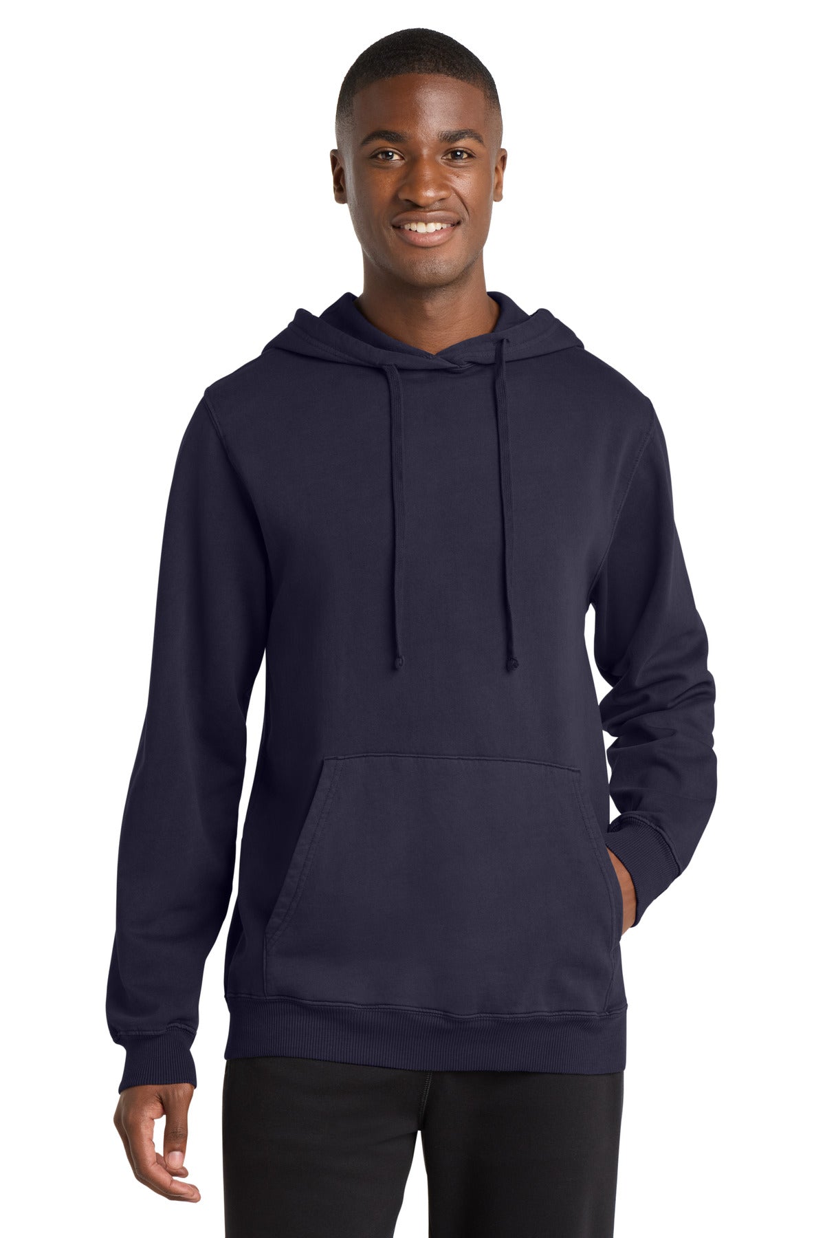 Port & Co ™  Beach Wash ®  Garment-Dyed Pullover Hooded Sweatshirt. PC098H