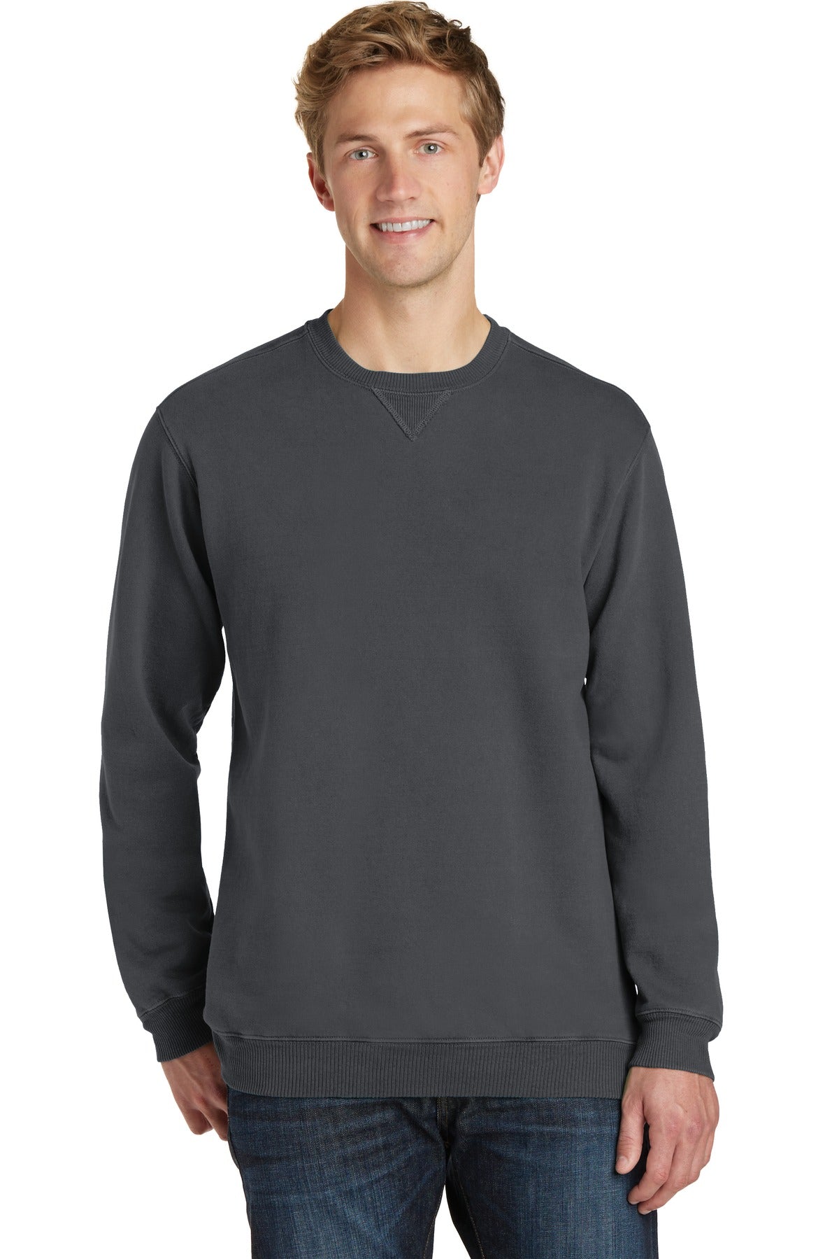 Port & Co ™  Beach Wash ®  Garment-Dyed Crewneck Sweatshirt PC098
